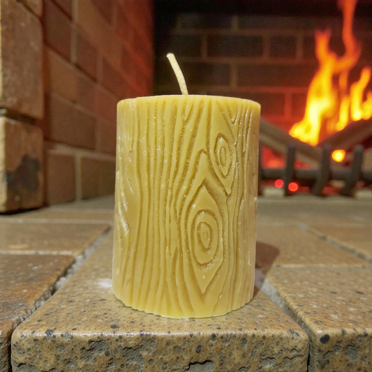 4 Inch Log Pillar Candle