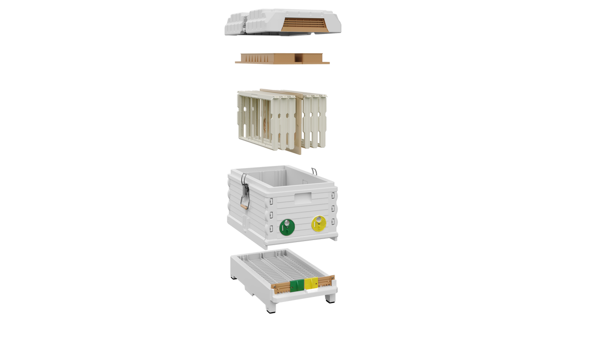 7 Frame NUC White Bee Hive Set