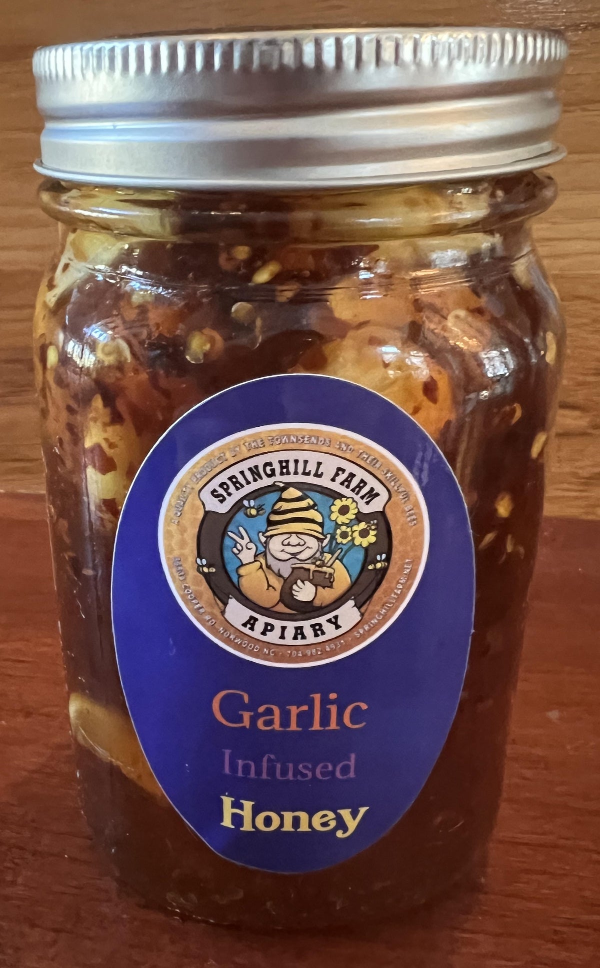 Honey Natural (Pint) Garlic Infused