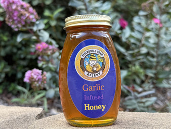 Natural Honey 1/2 pint Garlic Infused