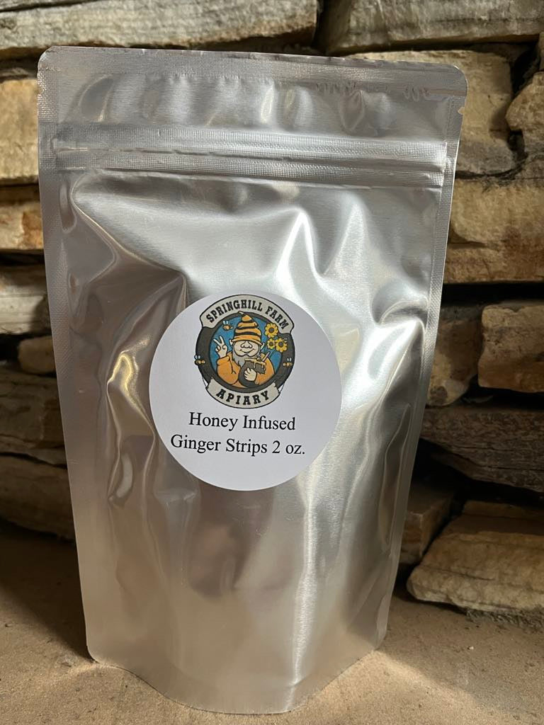 Honey Infused Ginger Strips 2 Oz Packages