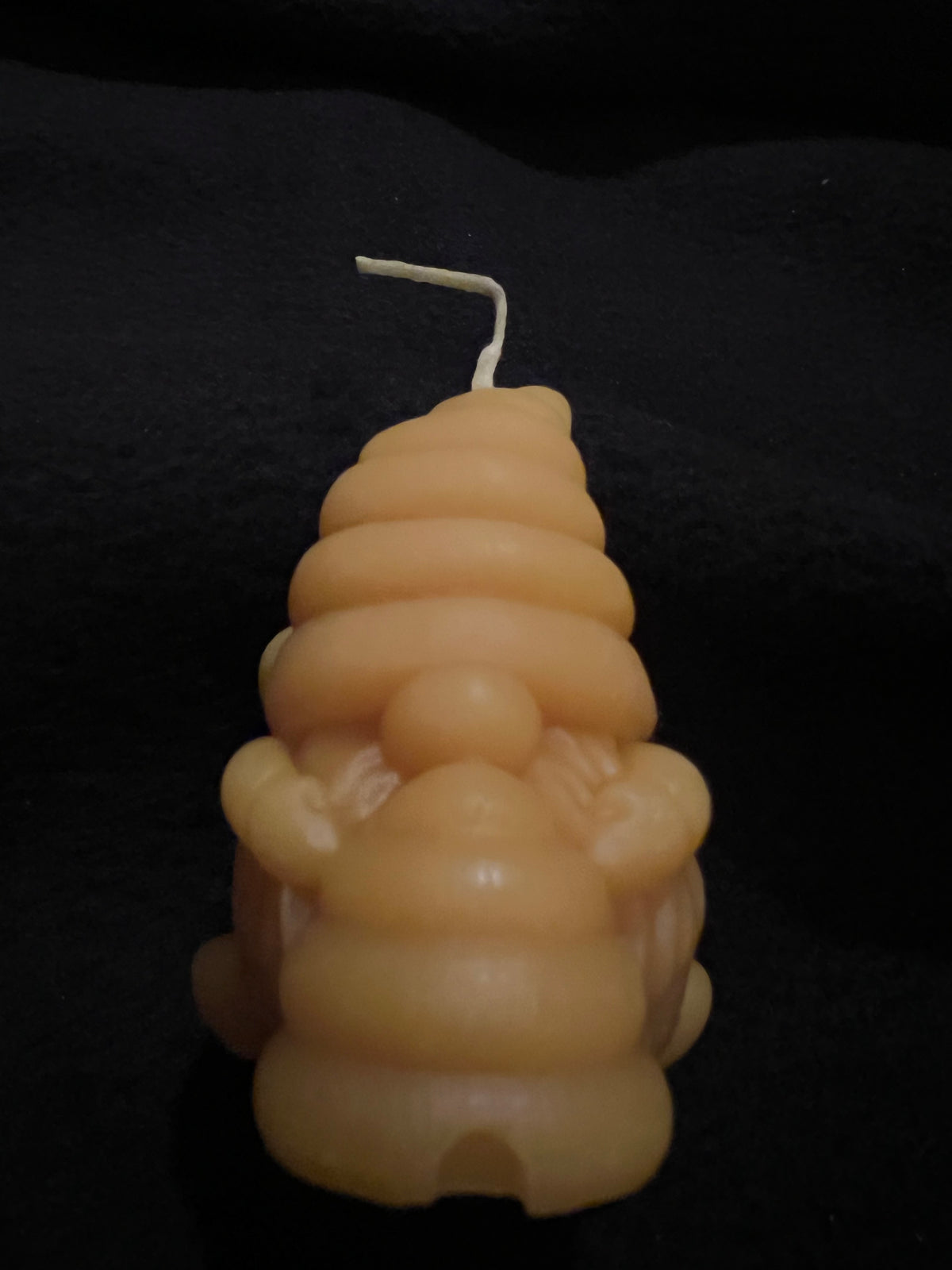 Candle - Natural Beeswax Gnome with Bee Hive
