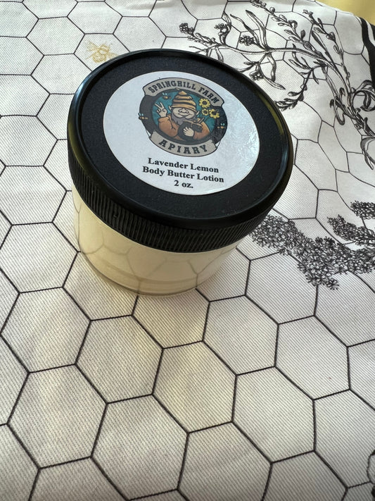 Skin Care -  2 oz Lemon/Lavender Body Butter Lotion Cream in jar with screw on lid