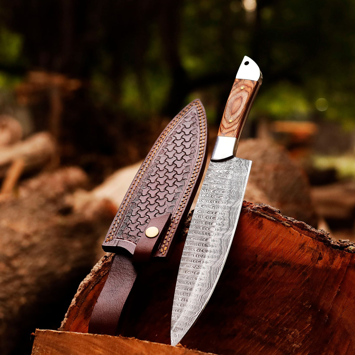 Blade Smith - The Damascus Steel Ladder pattern Chef knife