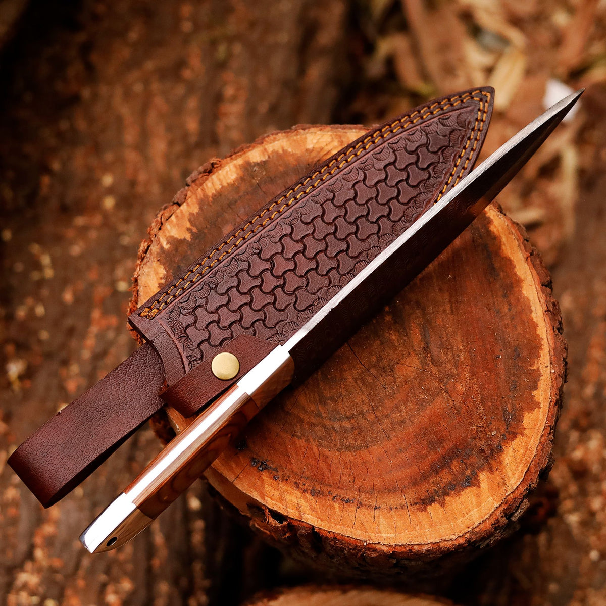 Blade Smith - The Damascus Steel Ladder pattern Chef knife