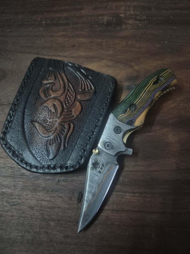 Pocket Knife Under lock Open  Timberline Micarta