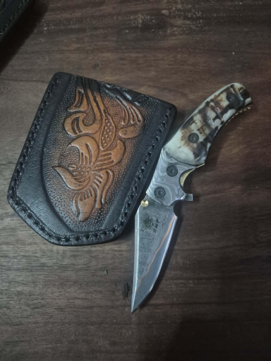 Pocket Knife Under lock Ram Horn Copper Length-6