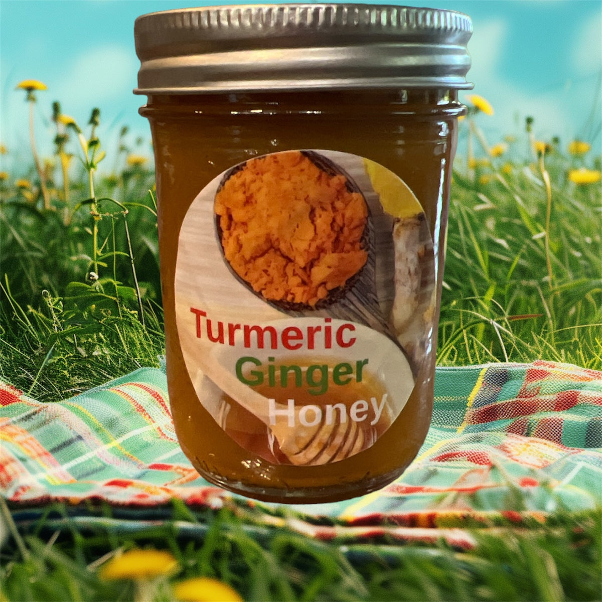 Honey Natural (1/2 Pint) Turmeric/Ginger Honey