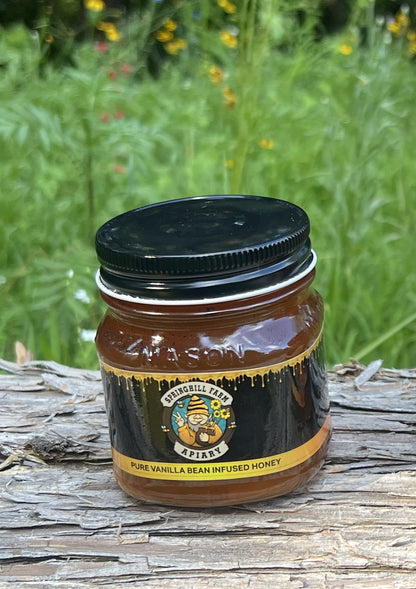 Honey Natural Madagascar Bourbon Vanilla Bean Infused Honey (Approxamently 14 Oz)