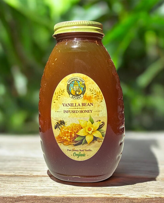 Honey Natural Madagascar Bourbon Vanilla Bean Infused Honey (Approxamently 1 pint)