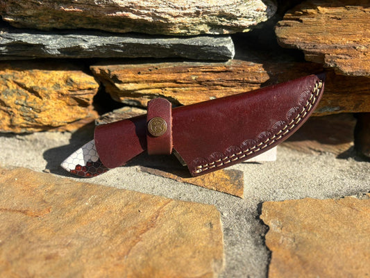 Damascus Steel Gut Hook Knife