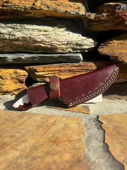 Damascus Steel Gut Hook Knife