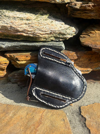 Damascus Steel Black lock Pocket Knife Patriot Handle