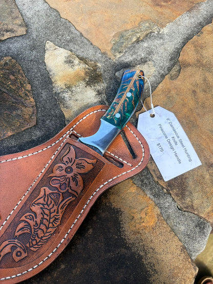 9 Damascus Steel Hunting Knife