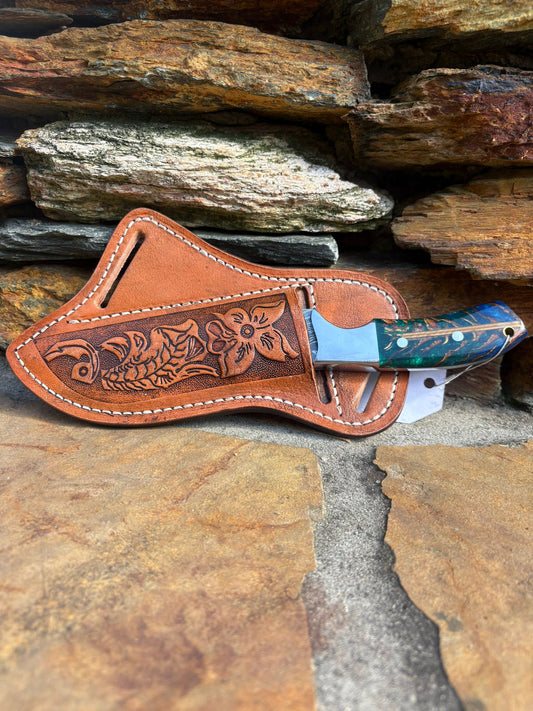 9 Damascus Steel Hunting Knife