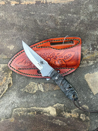 High Carbon Steel EDC/Skinning Knife Buffalo Horn Handle