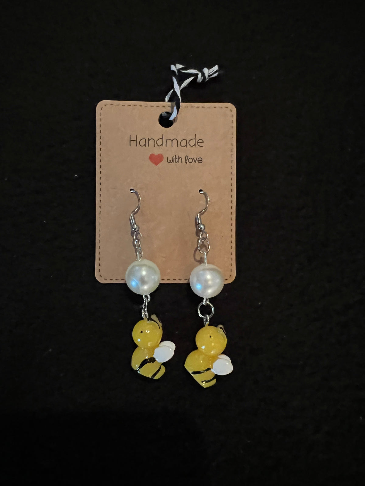 Jewelry - Yellow Bees with Pearl Beads