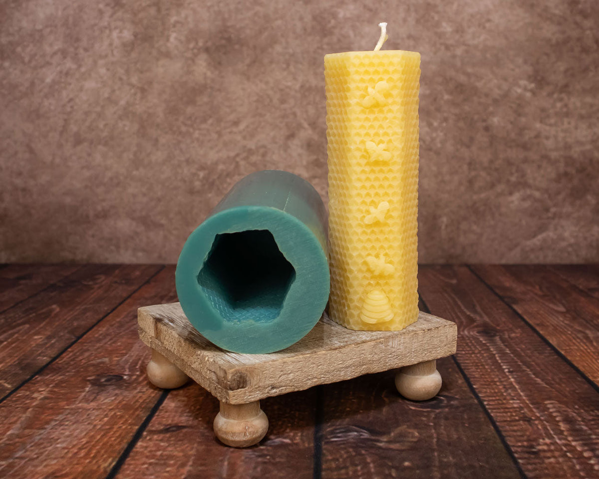 Hex Pillar w/Bees Mold