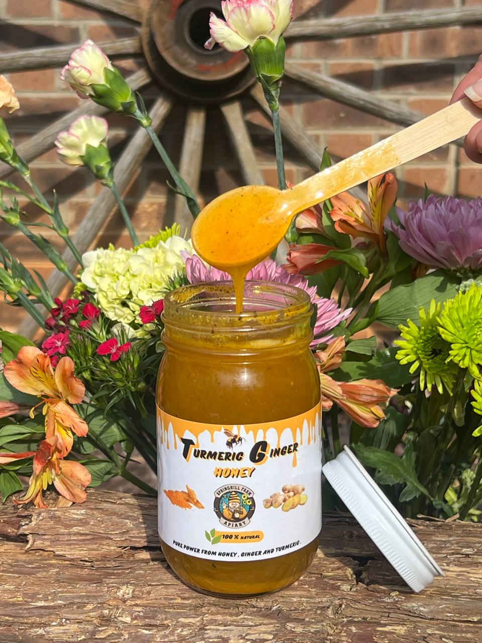 Honey Natural (1 Pint) Turmeric/Ginger Honey