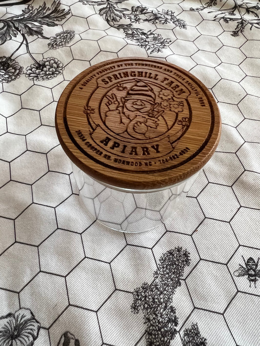 CDA Innovations - 4oz Glass Jar with Engraved Lid