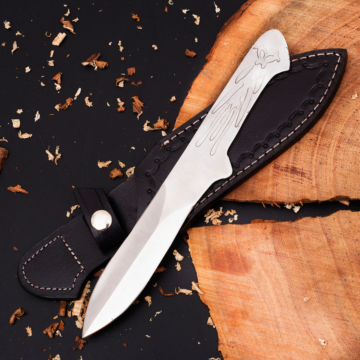 Rendezvous Knife-Hand Forged Throwing Knife-Custom Throwing Knife