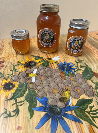 Natural Raw unfiltered Honey (Quart or Approximately 2.5 Pounds of Honey)