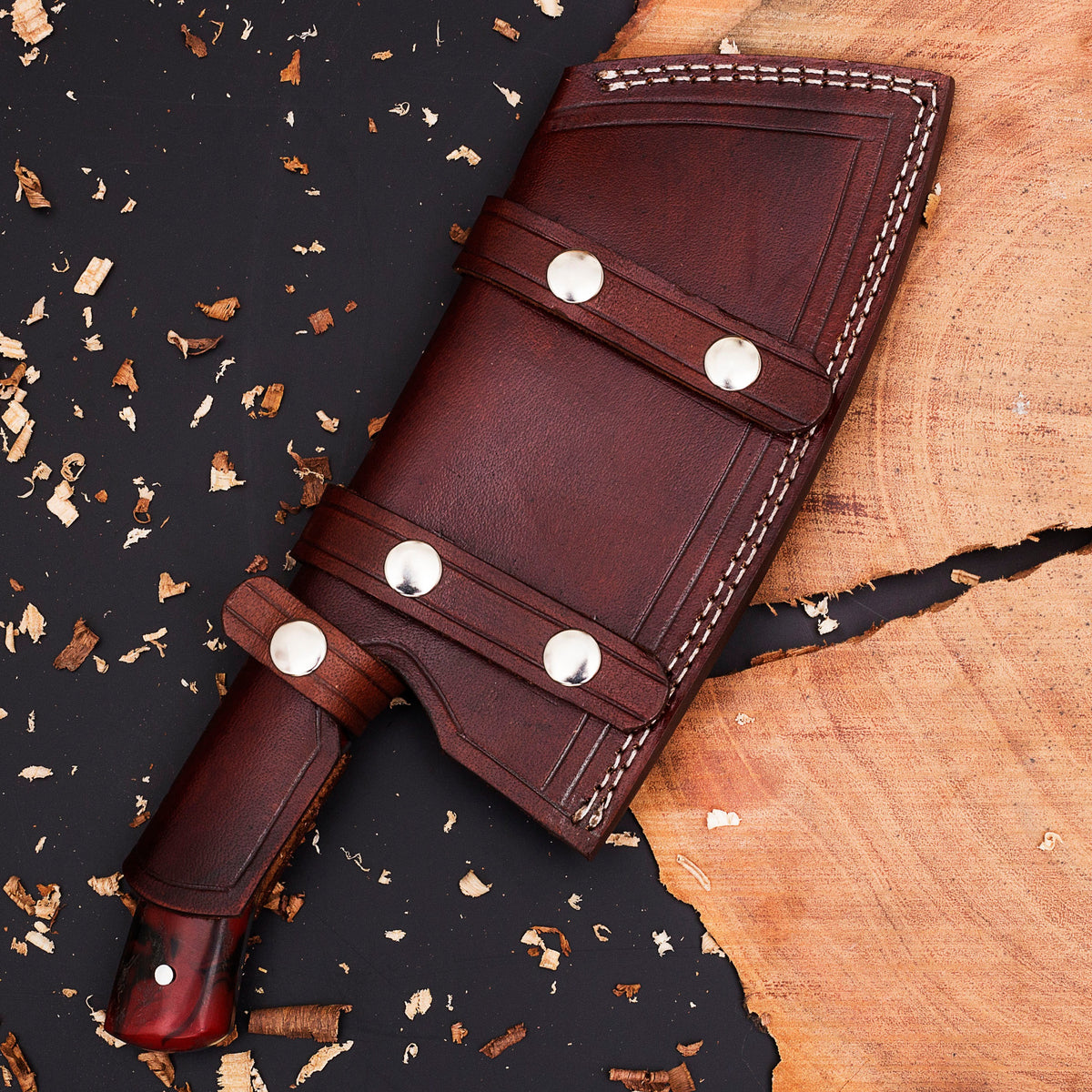 Cleaver Pattern Blade Smith - Hand Forged Raindrop Pattern Cleaver – SpringHill Farm